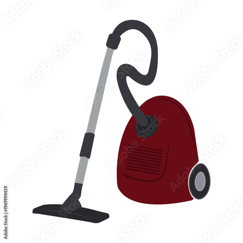 Vacuum cleaner. Cleaning dust, dirt and debris from various surfaces using air suction. Symbol of cleanliness, order and comfort.
