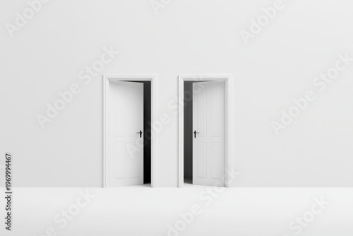 two doors open choice decision opportunity concept