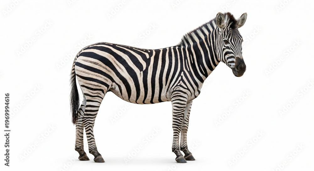 Obraz premium zebra on white background