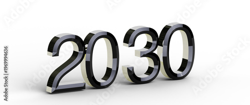 3D render of the year 2030,...