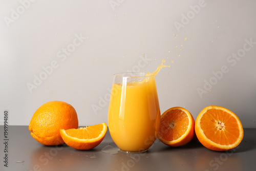 Glass of fresh orange juice...