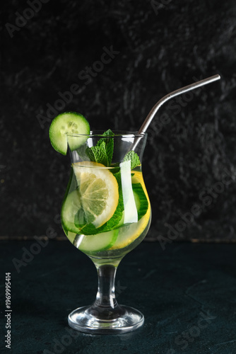 Glass of infused water with...