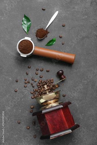 Coffee grinder and portafil...
