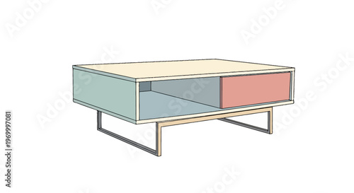 Modern minimalist coffee table design.