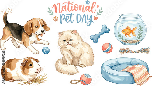 Celebrate National Pet Day with Adorable Animals, Toys, and Comforting Beds for Your Beloved Companions