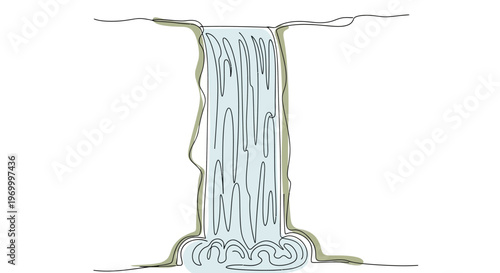 Water pouring down from above.