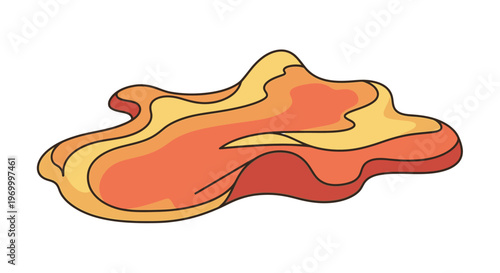 Colorful abstract shape object graphic.