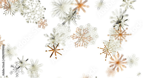 Abstract snowflake pattern on white background. Perfect for winter holidays, christmas or new year.