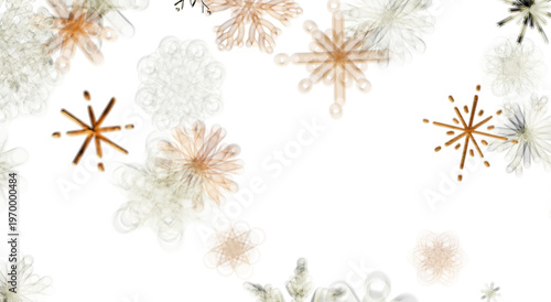 Abstract floral background with winter color palette, artistic style.
