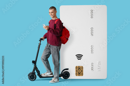 Male student with backpack ...
