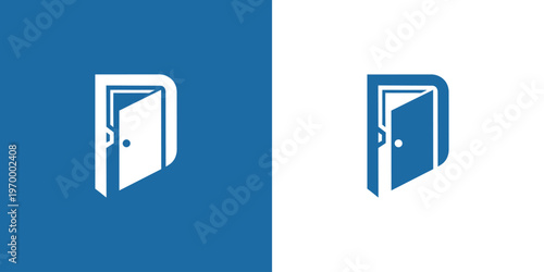 Graphic representation of open doors.