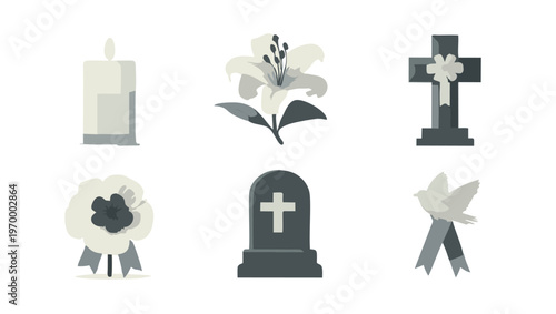 A set vector illustration memorial