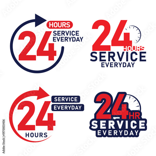 24 7 service availability signage round the clock support and assistance