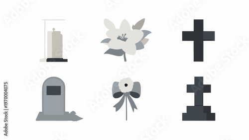 A set vector illustration memorial