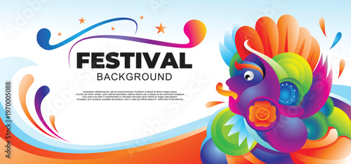 Vibrant Holi festival Indian poster collection with colorful powder splashes, festive typography and playful elements. Bright modern illustration for Holi celebration, event promotions, banner