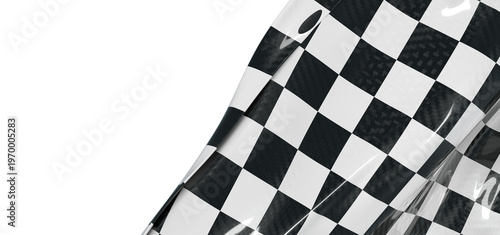 Close up of a checkered rac...