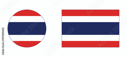 Free Download Flag of Thailand, national banner with horizontal red, white, and blue stripes, symbolizing nation, religion, and monarchy, iconic emblem for country identity, travel, and cultural representation. - GFXLoad