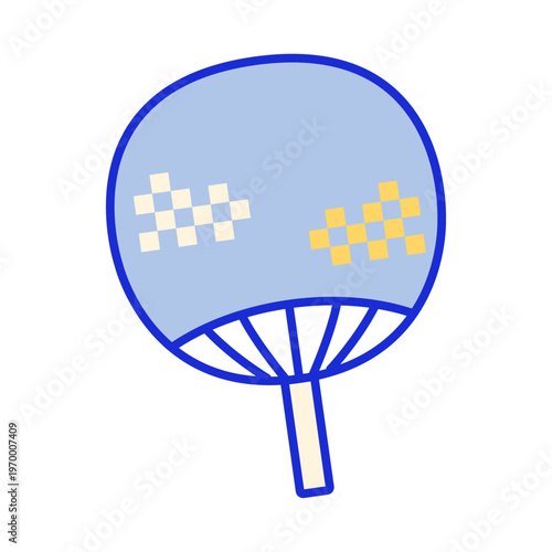 うちわの熱中症対策アイコン（涼感グッズ）