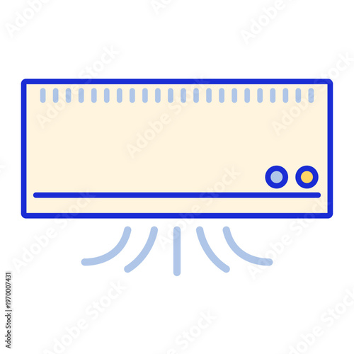 エアコンの熱中症対策アイコン（室内冷房）