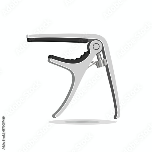 Metallic, spring-loaded device for changing guitar fretboard pitch