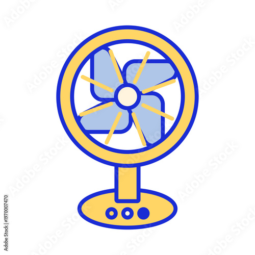 扇風機の熱中症対策アイコン（冷却・送風）