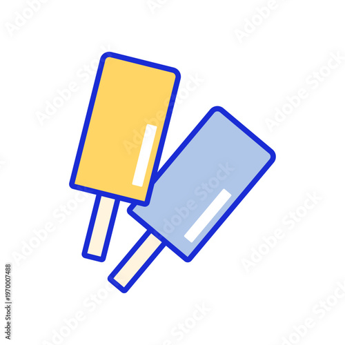 アイスキャンディーの涼感アイコン（暑さ対策）