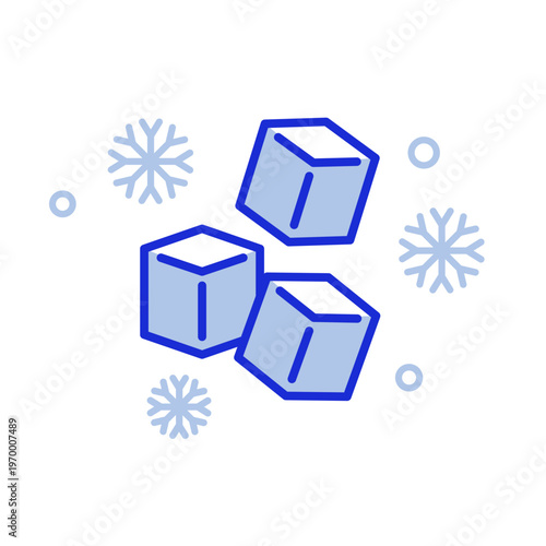 氷の冷却アイコン（クールダウン・熱中症対策）