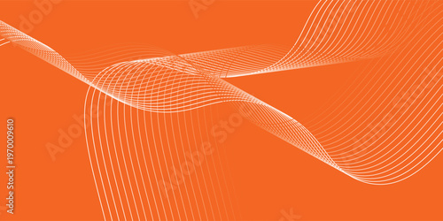 Vector abstract background with dynamic orange waves. background pattern eps10