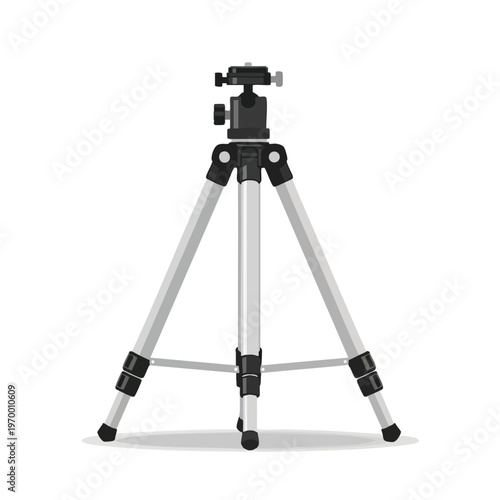 A functional tripod with three adjustable legs and a multi-directional head