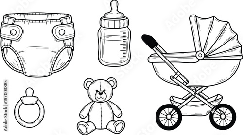 Charming Baby Care Essentials Outline Collection