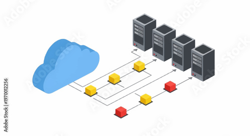 Cloud computing network infrastructure diagram.