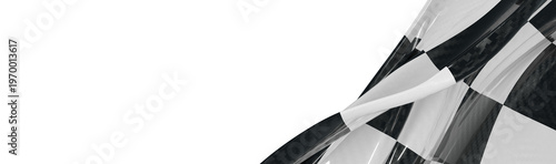 Black and white racing flag...