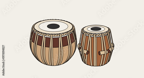 Tabla Drums Pair Indian Classical Music Instrument