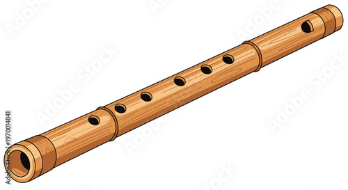 Bamboo Flute Instrument Traditional Music Handmade