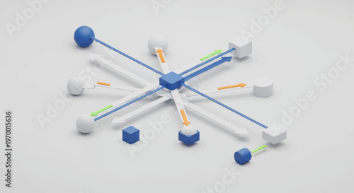 3D rendering of a mechanical device model.