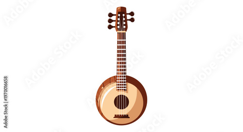 Mandolin Instrument Illustration