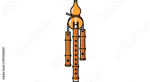 Robot made of pipes industrial orange robot