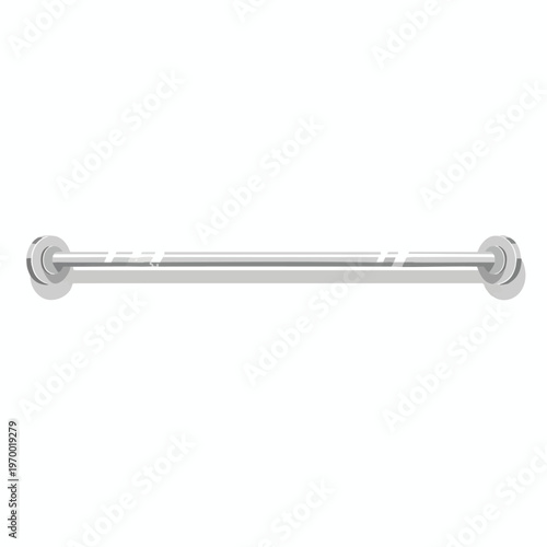 Sleek, modern metallic towel bar with subtle textured accents
