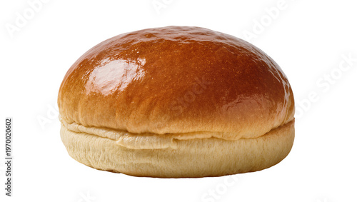 Tableau sur toile Glazed brioche bun golden brown crust soft interior, perfect for burgers