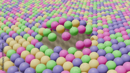 Random Color spheres technology bg able to loop endless 4k