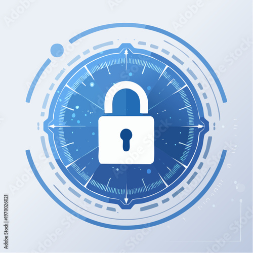 Datenschutz Sicherheit Icon mit Schloss