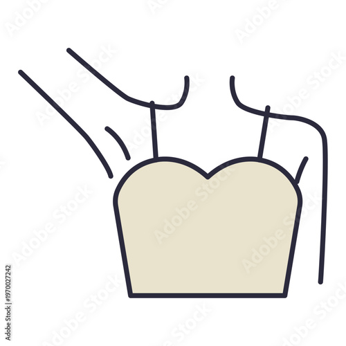 脇の脱毛を表すボディケアアイコン