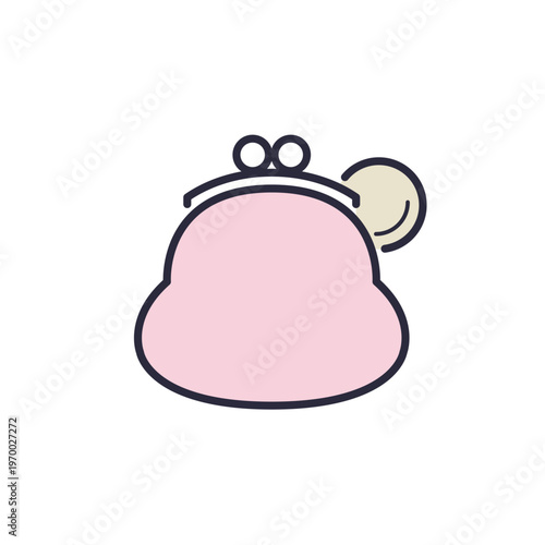 費用・支払いを表す財布アイコン（がま口）