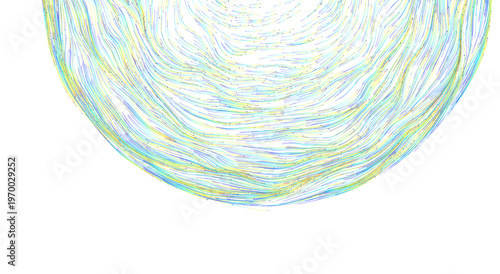 Fotografie Abstract design with colorful lines forming a semi-circle shape