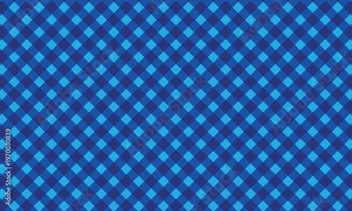 Minimal Blue colour tartan Diagonal chaqe plade Seamless Pattern Background. Modern Monochrome Slanted Line Geometric Texture.
