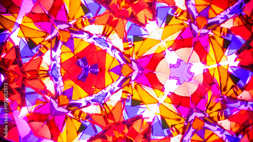 Obraz na płótnie Macro photography of a real kaleidoscope