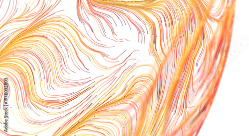Abstract lines in warm colo...
