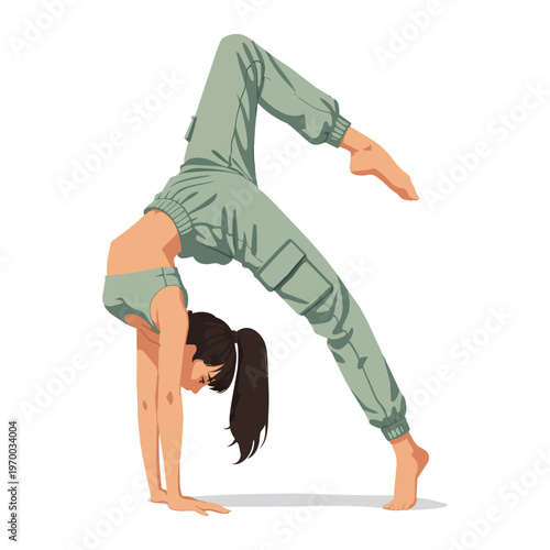 Woman Performing Standing Split Yoga Pose