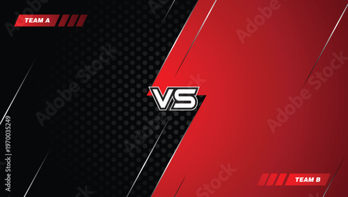 abstract gaming battle on red and dark background design with modern minimalist style.