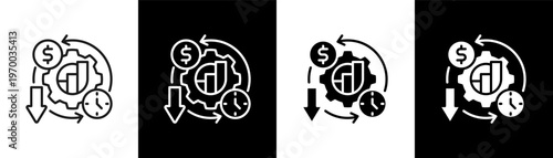 Strategy Session Icon Of Line Black And White Style Vector Illustrationn